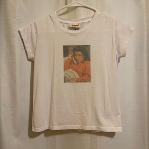 Women’s Seinfeld Cropped White Graphic Tee